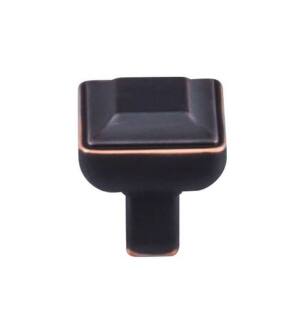 Top Knobs TK670UM Transcend 1" Zinc Alloy Square Shaped Podium Cabinet Knob in Umbrio