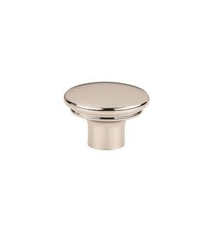 Top Knobs TK3051PN Ellis 1 3/8" Zinc Alloy Oval Shape Julian Cabinet Knob in Polished Nickel