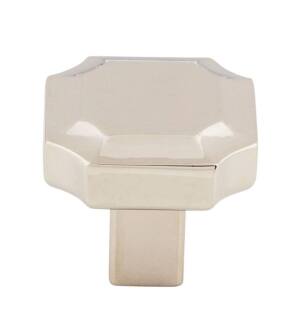 Top Knobs TK3020PN Ellis 1 1/4" Zinc Alloy Geometric Shape Davenport Cabinet Knob in Polished Nickel