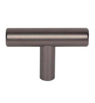 Top Knobs M2451 Bar Pulls 2" Steel T-Shape Hopewell Cabinet Knob in Ash Gray