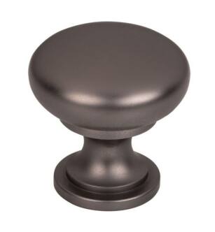 Top Knobs M2203 Nouveau 1 1/4" Zinc Alloy Round/Mushroom Shape Hollow Cabinet Knob in Ash Gray