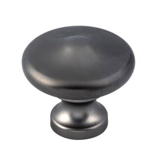 Top Knobs M2180 Dakota 1 3/8" Zinc Alloy Round/Mushroom Shape Peak Cabinet Knob in Ash Gray