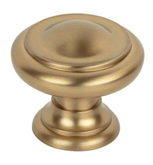 Top Knobs M1565 Nouveau III 1 1/8" Zinc Alloy Round/Mushroom Shape Dome Cabinet Knob in Honey Bronze