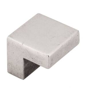 Top Knobs M1589 Nouveau III 1" Zinc Alloy Square Shaped Cabinet Knob in Pewter Antique