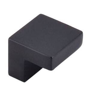 Top Knobs M1165 Nouveau III 1" Zinc Alloy Square Shaped Cabinet Knob in Flat Black