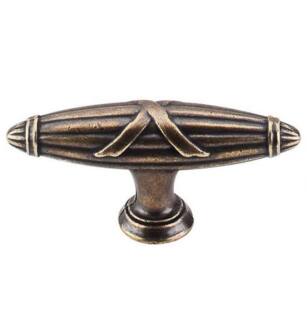 Top Knobs M930 Edwardian 2 3/4" Zinc Alloy T-Shaped Ribbon & Reed Cabinet Knob in German Bronze
