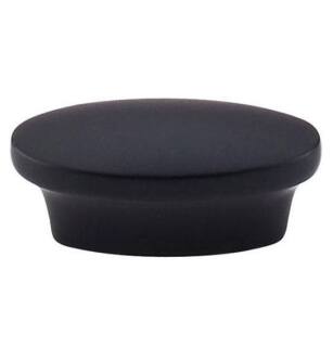 Top Knobs M523 Nouveau II 1 5/8" Zinc Alloy Oval Shaped Cabinet Knob in Flat Black