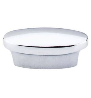 Top Knobs M522 Nouveau II 1 5/8" Zinc Alloy Oval Shaped Cabinet Knob in Polished Chrome