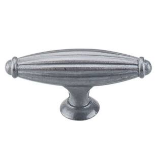 Top Knobs M152 Tuscany 2 5/8" Zinc Alloy T-Shaped Small Cabinet Knob in Pewter Light