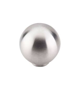 Top Knobs SS18 Stainless 1" Steel Round Shaped Ball Cabinet Knob in Brushed Stainless Steel