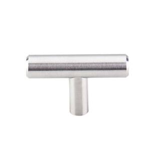 Top Knobs SS1 Stainless 2" Steel T-Handle Shaped Cabinet Knob in Brushed Stainless Steel