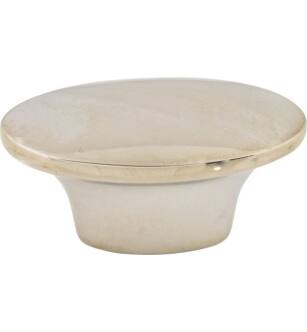 Top Knobs M1957 Dakota 1 1/2" Zinc Alloy Oval Shaped Oval Cabinet Knob in Polished Nickel