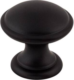 Top Knobs M1878 Dakota 1 1/4" Zinc Alloy Round Shaped Rounded Cabinet Knob in Flat Black