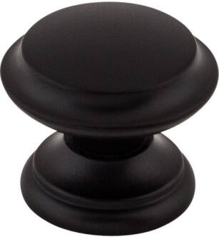 Top Knobs M1875 Dakota 1 3/8" Zinc Alloy Shaped Flat Top Cabinet Knob in Flat Black