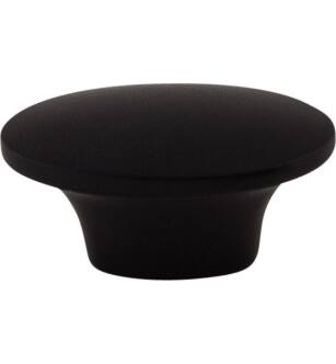 Top Knobs M1876 Dakota 1 1/2" Zinc Alloy Oval Shaped Oval Cabinet Knob in Flat Black