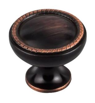 Top Knobs M1670 Edwardian 1 1/4" Brass Mushroom Shaped Emboss Cabinet Knob in Tuscan Bronze
