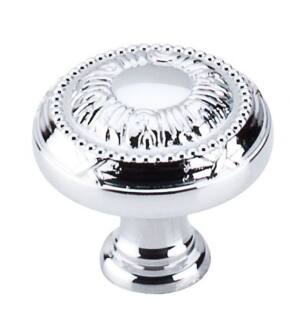 Top Knobs M1622 Edwardian 1 1/8" Zinc Alloy Mushroom Shaped Ribbon Cabinet Knob in Polished Chrome