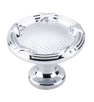 Top Knobs M1618 Edwardian 1 1/4" Zinc Alloy Mushroom Shaped Ribbon & Reed Cabinet Knob in Polished Chrome