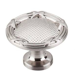 Top Knobs M1617 Edwardian 1 1/4" Zinc Alloy Mushroom Shaped Ribbon & Reed Cabinet Knob in Brushed Satin Nickel
