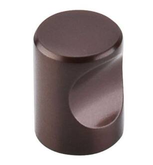 Top Knobs M1601 Nouveau II 3/4" Brass Cylindrical Shaped Indent Cabinet Knob in Oil Rubbed Bronze