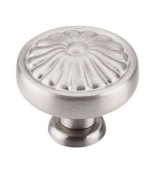 Top Knobs M1599 Normandy 1 1/4" Brass Mushroom Shaped Flower Cabinet Knob in Brushed Satin Nickel