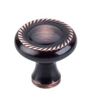 Top Knobs M1586 Somerset II 1 1/4" Brass Mushroom Shaped Swirl Cut Cabinet Knob in Tuscan Bronze