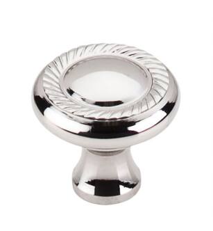 Top Knobs M1585 Somerset II 1 1/4" Brass Mushroom Shaped Swirl Cut Cabinet Knob in Polished Nickel