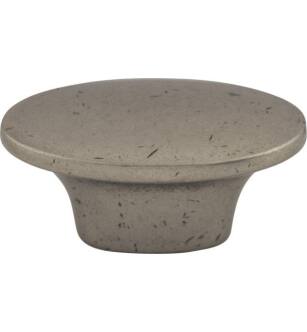 Top Knobs M1235 Dakota 1 1/2" Zinc Alloy Oval Shaped Cabinet Knob in Pewter Antique