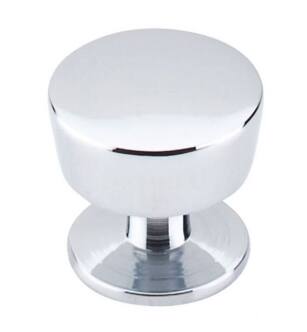 Top Knobs M1118 Nouveau III 1 1/8" Zinc Alloy Mushroom Shaped Dome Cabinet Knob in Polished Chrome