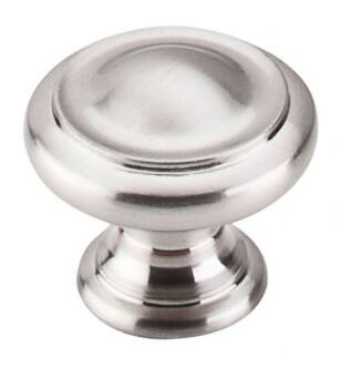 Top Knobs M1116 Nouveau III 1 1/8" Zinc Alloy Mushroom Shaped Dome Cabinet Knob in Brushed Satin Nickel