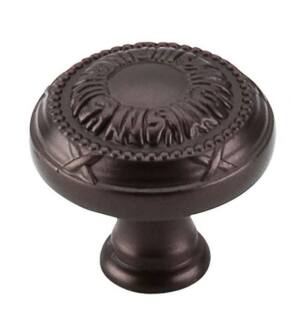 Top Knobs M961 Edwardian 1 1/8" Zinc Alloy Mushroom Shaped Ribbon Cabinet Knob in Oil Rubbed Bronze