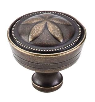 Top Knobs M951 Edwardian 1 3/8" Hollow Brass Mushroom Shaped Star Cabinet Knob in German Bronze
