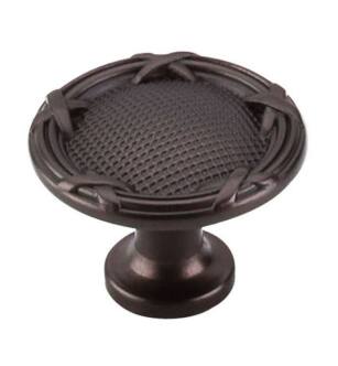 Top Knobs M943 Edwardian 1 1/4" Zinc Alloy Mushroom Shaped Ribbon & Reed Cabinet Knob in Oil Rubbed Bronze