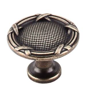 Top Knobs M942 Edwardian 1 1/4" Zinc Alloy Mushroom Shaped Ribbon & Reed Cabinet Knob in German Bronze