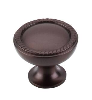 Top Knobs M793 1 1/4" Brass Mushroom Shaped Emboss Cabinet Knob in Oil Rubbed Bronze