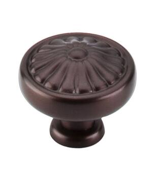 Top Knobs M772 Normandy 1 1/4" Brass Mushroom Shaped Flower Cabinet Knob in Oil Rubbed Bronze