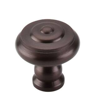 Top Knobs M769 Normandy 1 1/8" Steel Mushroom Shaped Step Cabinet Knob in Oil Rubbed Bronze