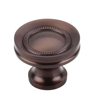 Top Knobs M755 1 1/4" Brass Mushroom Shaped Button Cabinet Knob in Oil Rubbed Bronze
