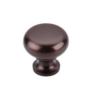 Top Knobs M754 1 1/4" Brass Mushroom Shaped Flat Faced Cabinet Knob in Oil Rubbed Bronze