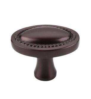 Top Knobs M751 1 1/4" Brass Oval Shaped Rope Cabinet Knob in Oil Rubbed Bronze