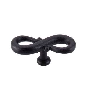 Top Knobs M632 Normandy 3 1/4" Steel S-Shaped Cabinet Knob in Patina Black