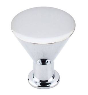 Top Knobs M586 Nouveau II 1 1/4" Brass Cone Shaped Cocktail Cabinet Knob in Polished Chrome