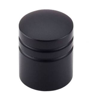 Top Knobs M584 Nouveau II 1" Brass Cylindrical Shaped Stacked Cabinet Knob in Flat Black