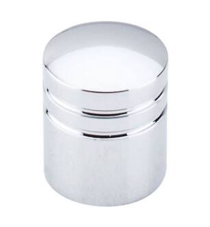 Top Knobs M583 Nouveau II 1" Brass Cylindrical Shaped Stacked Cabinet Knob in Polished Chrome