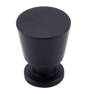 Top Knobs M551 Nouveau II 7/8" Steel Mushroom Shaped Rocks Cabinet Knob in Flat Black