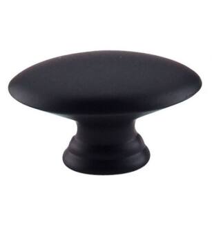 Top Knobs M499 Nouveau 3/4" Zinc Oval Shaped Cabinet Knob in Flat Black