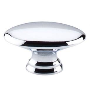 Top Knobs M380 Nouveau 3/4" Zinc Oval Shaped Cabinet Knob in Polished Chrome