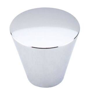 Top Knobs M372 Nouveau 1 1/8" Brass Cone Shaped Cabinet Knob in Polished Chrome