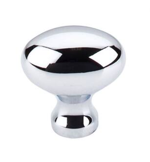 Top Knobs M369 Somerset II 1 1/4" Brass Egg Shaped Cabinet Knob in Polished Chrome