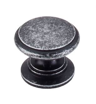 Top Knobs M353 Somerset II 1 1/4" Brass Mushroom Shaped Ray Cabinet Knob in Black Iron